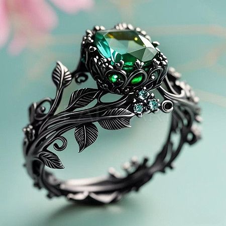 Zinc Alloy & Rhinestone Finger Rings FS-WG73E81-08-1