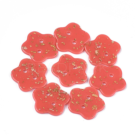 2-Hole Cellulose Acetate(Resin) Buttons BUTT-S023-13A-04-1