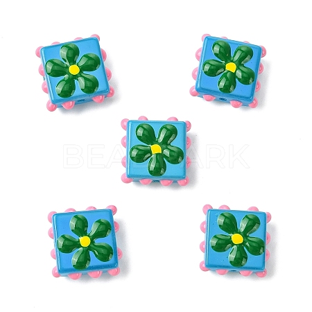 5Pcs Handmade Lampwork Enamel Beads LAMP-YW0004-06C-1