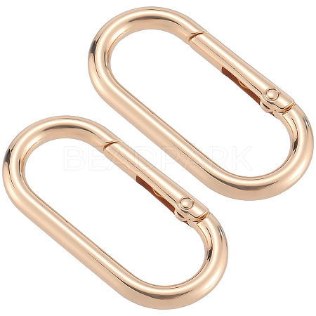 6Pcs Alloy Spring Gate Rings FIND-SP0001-24KCG-1