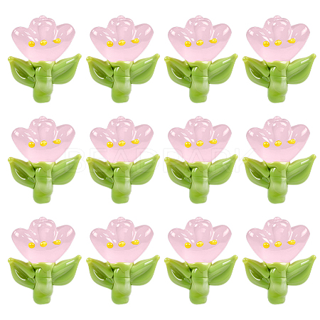 12Pcs Handmade Lampwork Beads LAMP-PA0001-03B-1