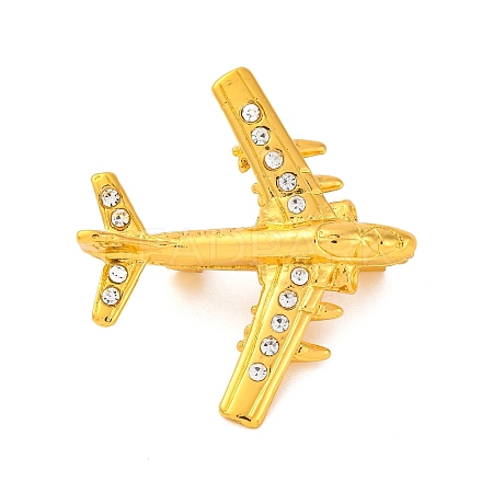 Zinc Alloy Crystal Rhinestone Brooch JEWB-U010-03G-02-1