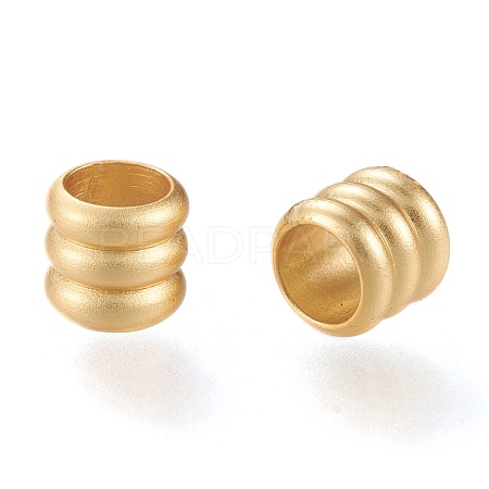 Matte Brass European Style Beads OPDL-H100-07MG-1