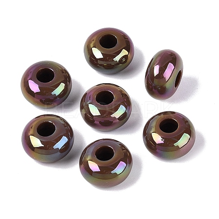 Opaque Acrylic European Beads OACR-E033-19A-1
