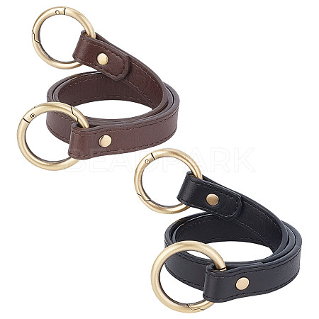 2Pcs 2 Colors Imitation Leather Bag Handles FIND-WR0002-68AB-1