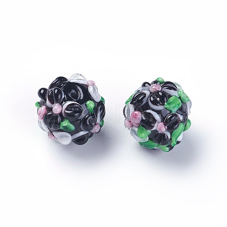 Handmade Bumpy Lampwork Beads LAMP-E021-07H-1