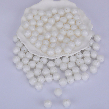 Round Silicone Focal Beads SI-JX0046A-41-1