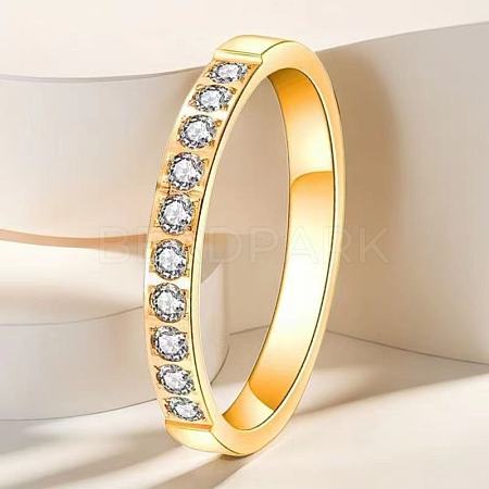 Stainless Steel and Crystal Rhinestone Finger Rings for Women FS-WG71548-12-1