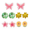 10Pcs 5 Style Transparent Acrylic Pendants TACR-TA0001-32-2