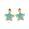 316 Surgical Stainless Steel Enamel Charms STAS-M073-41G-1