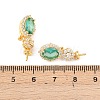 Brass Cubic Zirconia Oval Fold Ovel Clasps KK-H524-12G-3
