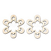 Unfinished Natural Poplar Wood Big Pendants WOOD-TAC0012-10-1