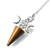 Natural Tiger Eye Cone Dowsing Pendulum Big Pendants G-C114-01P-16-3