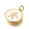 Brass Enamel Pendants KK-Q043-11G-B-3