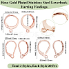 60Pcs 3 Styles 304 Stainless Steel Leverback Earring Findings STAS-BBC0008-30A-2