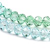 Transparent Painted Glass Beads Strands X1-DGLA-A034-T6mm-A16-4
