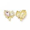 Rack Plating Alloy with Glass Pendants FIND-G051-05LG-02-1