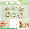 BENECREAT 12Pcs 6 Style Brass Bead Frames KK-BC0012-93-4