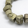 Natural Pyrite Beads Strands G-P322-20-4