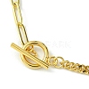 Brass Pendant Necklaces with Curb & Paperclip Chains NJEW-JN04608-02-5