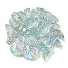 UV Plating Rainbow Iridescent Acrylic Enamel Beads OACR-G012-08A-3