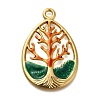 Ion Plating(IP) 304 Stainless Steel Enamel Pendants STAS-I313-03D-1
