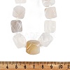 Natural White Agate Nuggets Beaded Necklaces for Women Men NJEW-K388-01S-4