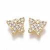 Brass Micro Pave Cubic Zirconia Charms KK-T038-363G-1