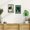 CREATCABIN 2Pcs 2 Style Rectangle with Cat Pattern Vintage Metal Iron Sign Poster DIY-CN0002-58-6