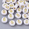 Plating Acrylic Beads X-PACR-R242-01G-1