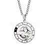 Non-Tarnish Unisex 201 Stainless Steel Constellation Pendant Necklaces NJEW-T011-LA721-12-1