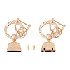 1Pc DIY Alloy Rhinestone Spring Gate Rings Keychains FIND-TA0008-54C-G-1