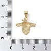 Brass Micro Pave Clear Cubic Zirconia Pendants KK-I712-56A-G-3