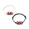 2Pcs 2 Colors Sport Theme Acrylic Beaded Bracelet BJEW-JB08558-04-1