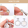 160Pcs 8 Style Alloy Crystal Rhinestone Stud Earring Finding ALRI-SP0001-02-6