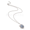 Tarnish Resistant 304 Stainless Steel Macrame Pouch Empty Stone Holder for Pendant Necklaces Making NJEW-JN04399-3