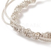 2Pcs 2 Style Polyester Cord Braided Bracelets AJEW-JB01144-5