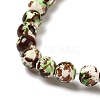 Synthetic Turquoise Dyed Camouflage Beads Strands G-E594-24M-A-4