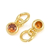 Brass Pave Cubic Zirconia Charms CU-CBA3D67-13G-01-2