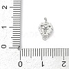 Brass Micro Pave Clear Cubic Zirconia Connector Charms LS-KK-Z094-08P-01-3