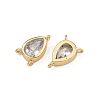 SHEGRACE Brass Pave Clear Cubic Zirconia Teardrop Chandelier Component Links XGRQ2O339-428G-2