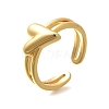 Rack Plating Brass Cuff Finger Rings for Women RJEW-C117-03G-4