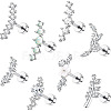 8Pcs 8 Styles Brass Micro Pave Clear Cubic Zirconia and Acrylic Cartilage Earrings WG69006-02-3