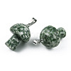 Natural Green Spot Jasper Pendants X-G-N0325-10Q-3