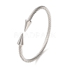 304 Stainless Steel Double Terminal Cone Open Cuff Bangles for Women SA-CBA2192-03P-4
