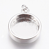Brass Pendant Cabochon Settings KK-P146-06P-1