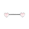 Brass Enamel Pink Heart Barbell Nipple Rings FS-WGE2017-03-1