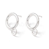 304 Stainless Steel Stud Earring Findings STAS-P308-02A-S-1