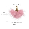 Faux Mink Fur Tassel Pendant Decorations FIND-YW0002-24B-4