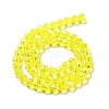 Electroplate Transparent Glass Beads Strands EGLA-A035-T8mm-A03-2